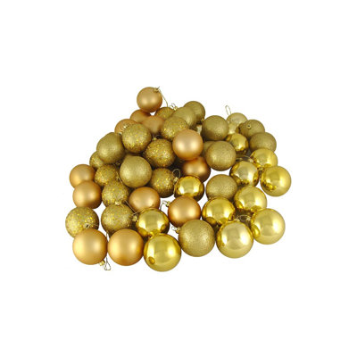 Shatterproof 4-Finish Christmas Ball Ornaments
