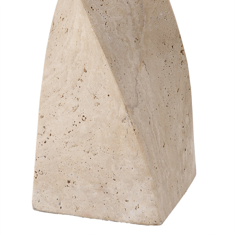 Lampe de table Mayalenn, Travertin