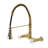 Kingston Brass Heritage Double-Handle 2-Hole Wall-Mount Pre-Rinse Bridge Kitchen Faucet-50313744-90545474
