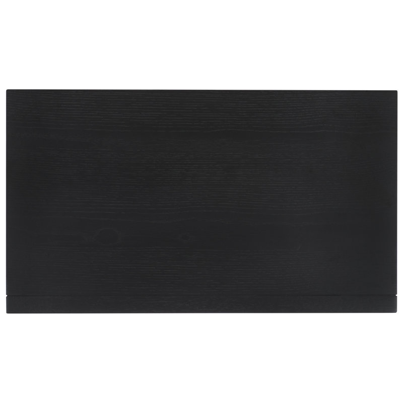 Darnell Wood 1 Drawer Nightstand, Black