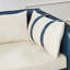 Canapé de rangement 65 po en polyuréthane bleu marine et velours beige-320422701-320422703