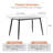 Large Rectangular Table With Strong Metal Base Modern Stone Dining Table For Kitchen 1.6M