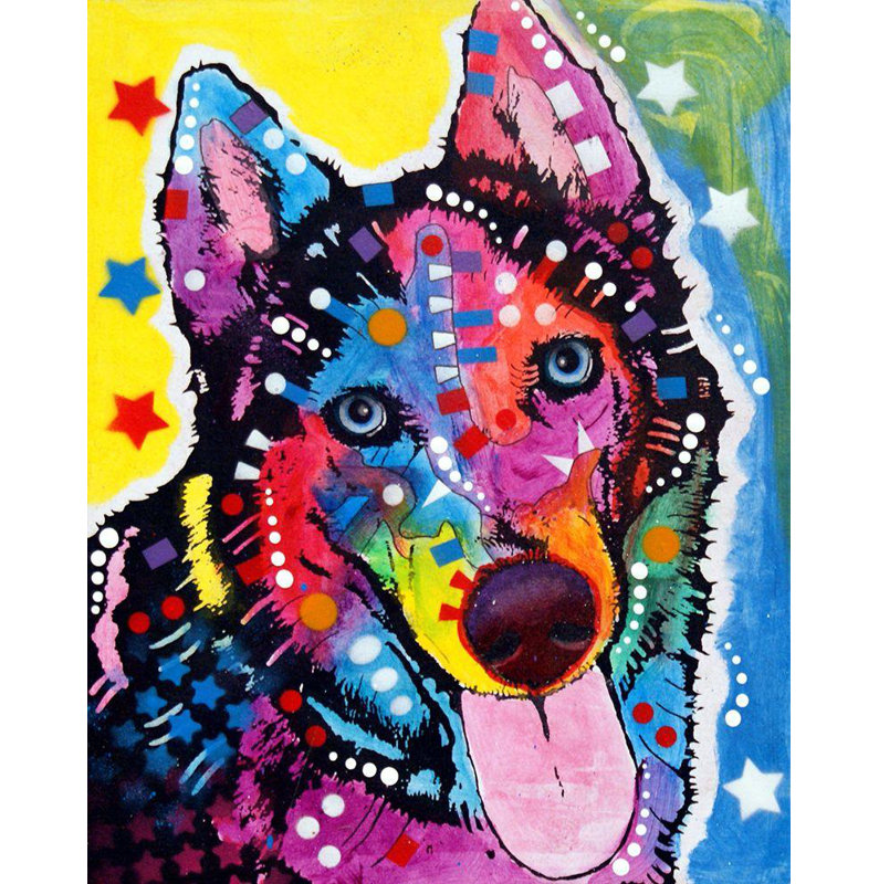 Art sur toile de la collection Dakota Fields de Dean Dako, titre: Husky, 122209, H 24 po x l 20 po