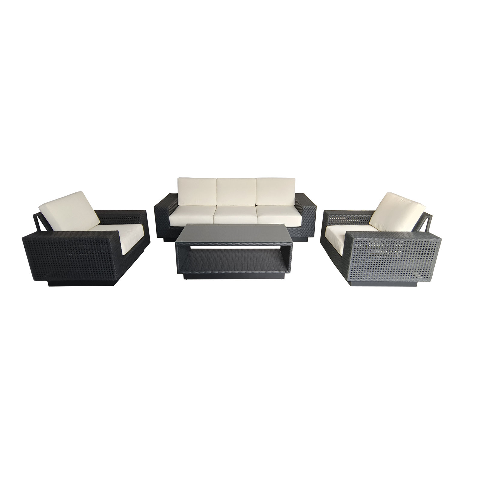 Jenette Wicker Outdoor Sofa with Sunbrella Cushions