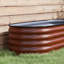 Lit de jardin surélevé galvanisé 8 pi x 2 pi x 1,4 pi, jardinière surélevée en métal avec bordure de sécurité pour fleurs, herbes, légumes