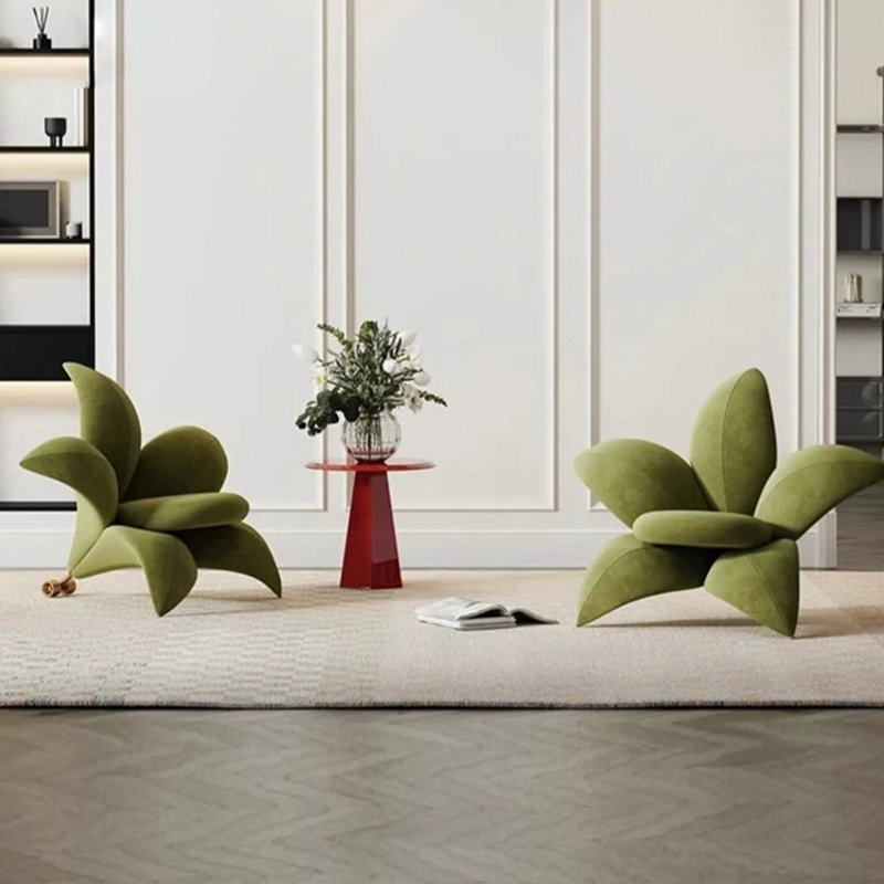 Simple and Creative Flower-Shaped Sofa Chair, Vert