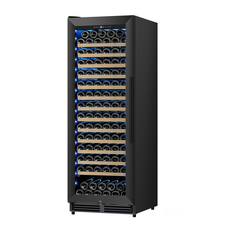 24-Inch Wine Refrigerator – 154-Bottle Tall Wine Fridge For Built-In Or Freestanding Cooler Use With Professional Compressor, Low Noise, Fast Cooling, And Intelligent Temperature Memory