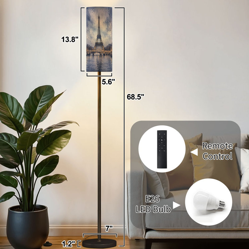 Lampe sur pied Tour Eiffel Reflets Rainy Paris Landscape