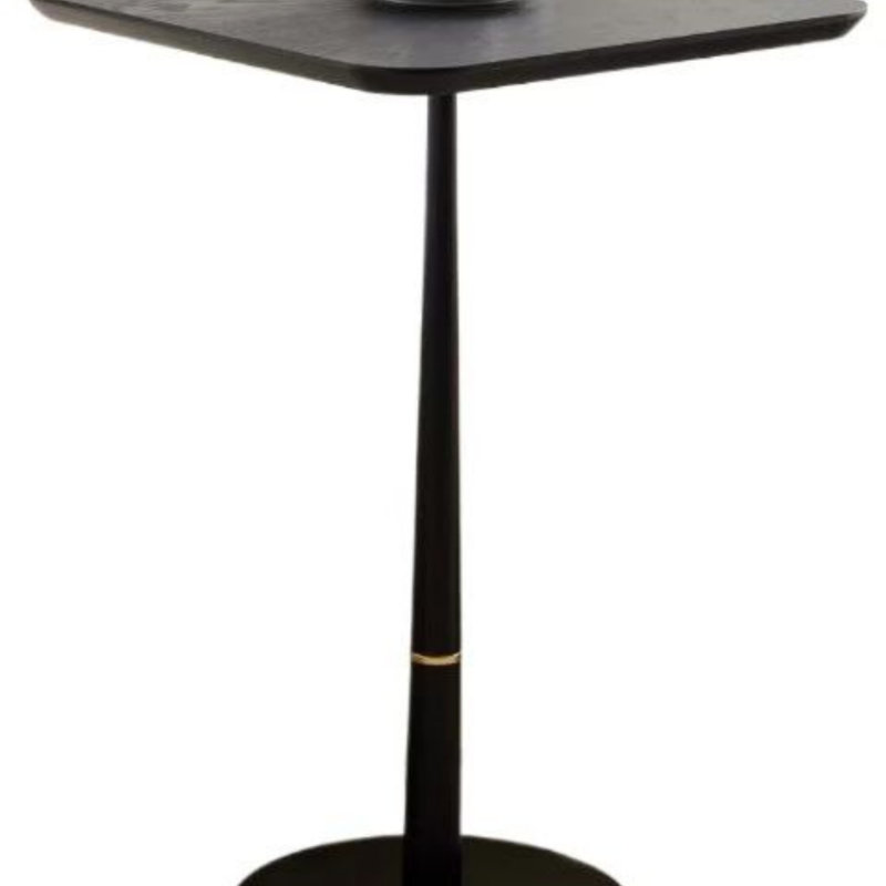 P 15,74 po x H 23,77 po, panneau de fibres à densité moyenne avec pieds en métal, carré, espace de vie et salon, table basse, bureau d'ordinateur