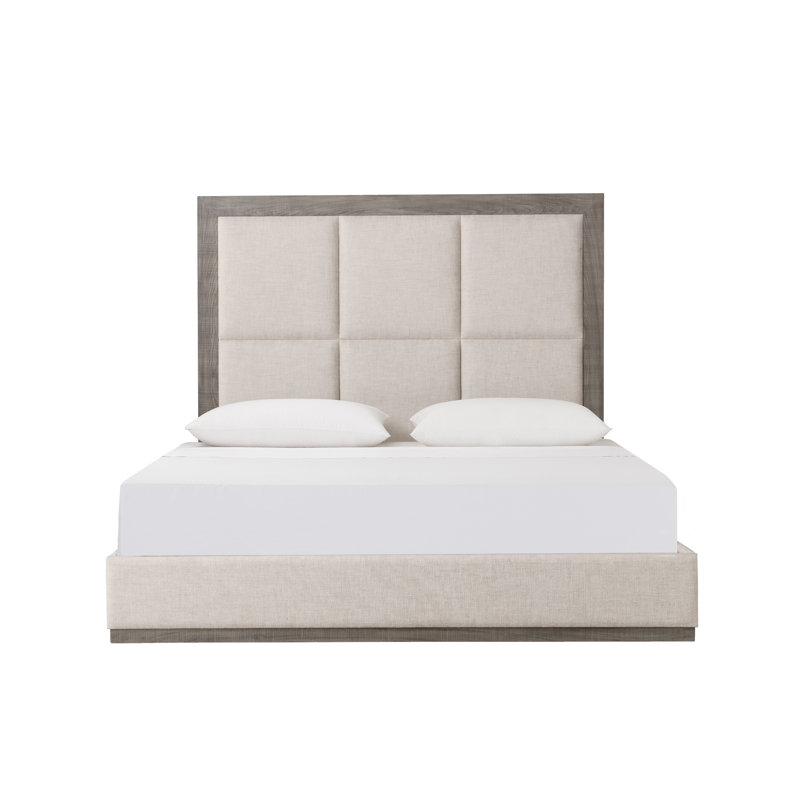 Lit tapissier Bustamante, Gris, Grand
