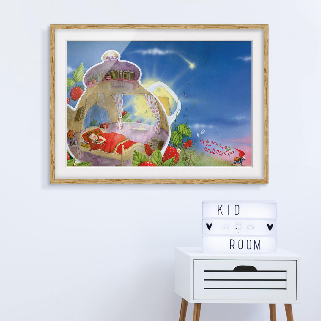 Gerahmtes Poster Sleep Well Strawberry Fairy