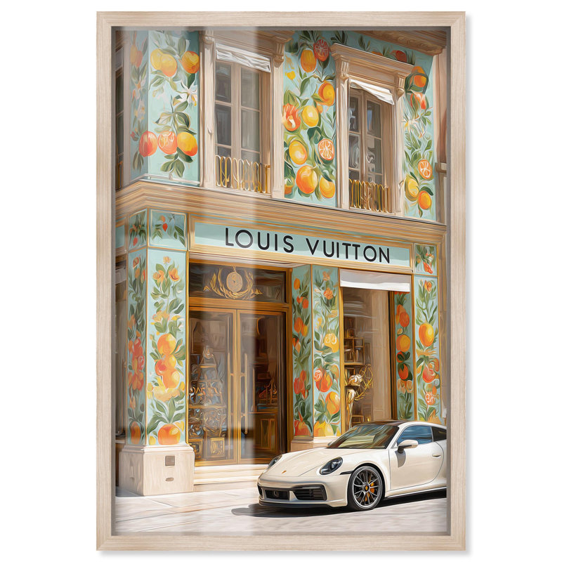 Décoration murale mode "agrumes et feuilles" par Art Remedy, cadre blond, 24 x 36, H 37 po x l 25 po, Cadre blond