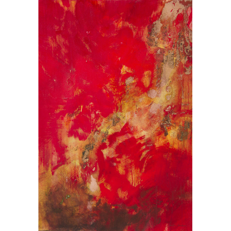 Cuivre et rouge II, H 12 po x l 8 po x P 1,25 po