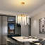 Modern Gold Tree Branch Crystal Chandelier, 15.7", G9 Base (No Bulb)