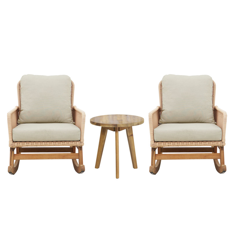 Ensemble de chaises berçantes 3 pièces Elegant
