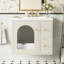 Meuble-lavabo mural de 24 po, lavabo en céramique, présentoir de porte en verre, 2 tiroirs, rangement intelligent, installation facile, porte de salle de bain contemporaine à 1 fermeture en douceur, installation, décoration-2083672453