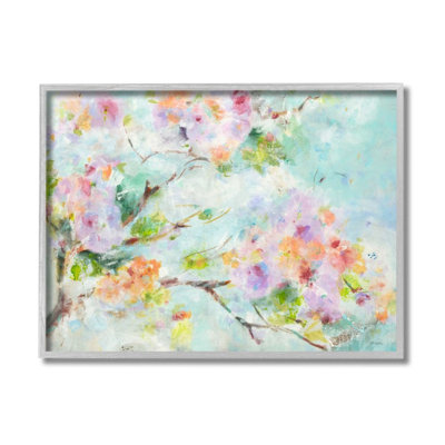 Doux ressort floral - fleurs roses pastel - impression