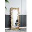 Miroir pleine grandeur de 61 po x 31 po avec accents de feuille d'or, plancher Miiror pour le salon, la chambre à coucher
