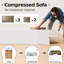Canapé d'angle de 108 po sans dossier pour salon, canapé modulaire moderne Cloud avec assise profonde, canapé-lit rembourré avec 2 poufs, canapés pliants convertibles, aucun assemblage (camel)-25350585