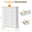 Commode 6 tiroirs l 31 po 