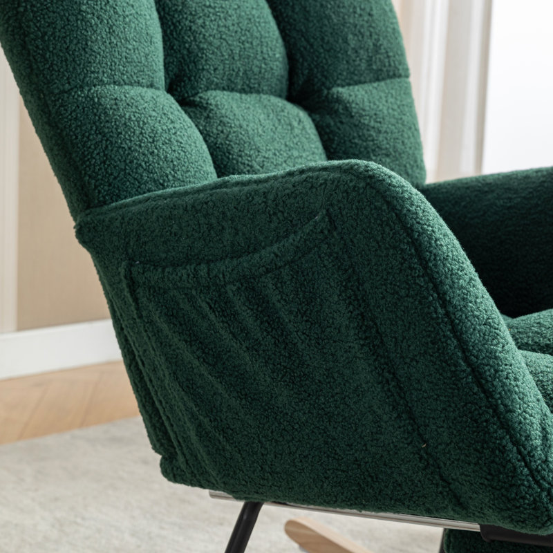 Chaise berçante moderne Marsa, Vert