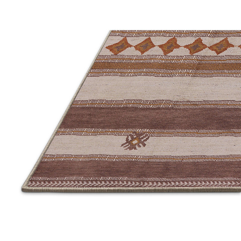Tapis brun / gris McCook Southwestern, Rectangle 8 pi x 12 pi
