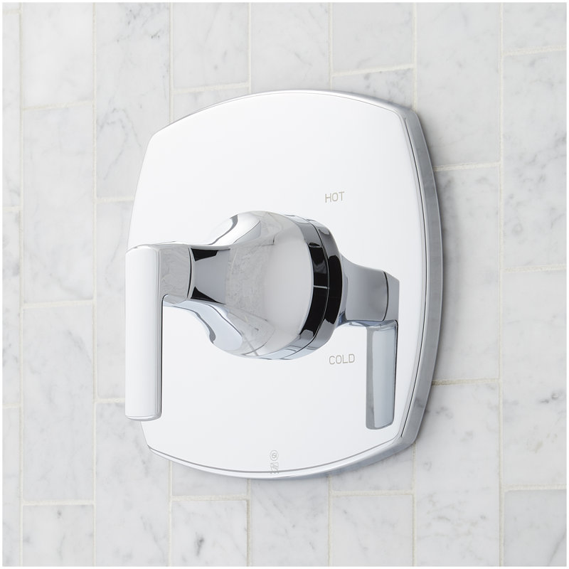 Sefina Pressure Balance Shower System with Slide Bar and Hand Shower - Chrome, Chrome