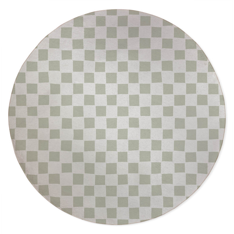 Tapis d'extérieur à carreaux antidérapant, Rond 5 pi