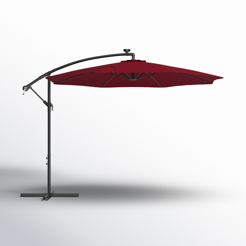 Parasol en porte-à-faux 10 po Caillo, Rouge rose