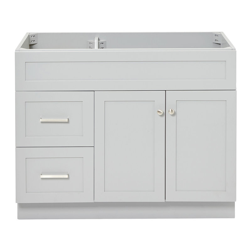 Base de meuble-lavabo simple autoportant Paulla 42 seulement, gris