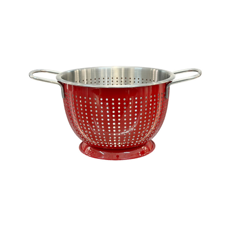 Buckingham Stainless Steel Colander, Red