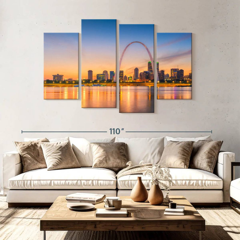Nicci St. Louis Sunset Skyline, 54" H x 84" W