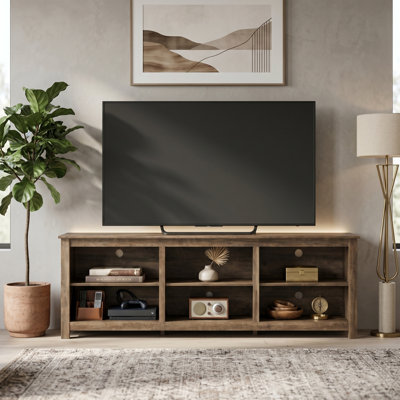 Inniss 70.1'' W Wooden TV Stand for TVs up to 75" With Open Shelves and Cable Management