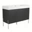 Meuble-lavabo autoportant avec lavabo en résine, armoire de rangement avec portes à fermeture douce-58875562