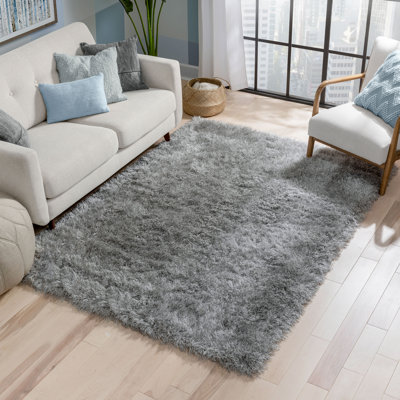 Kuki Solid Colour Shag Area Rug