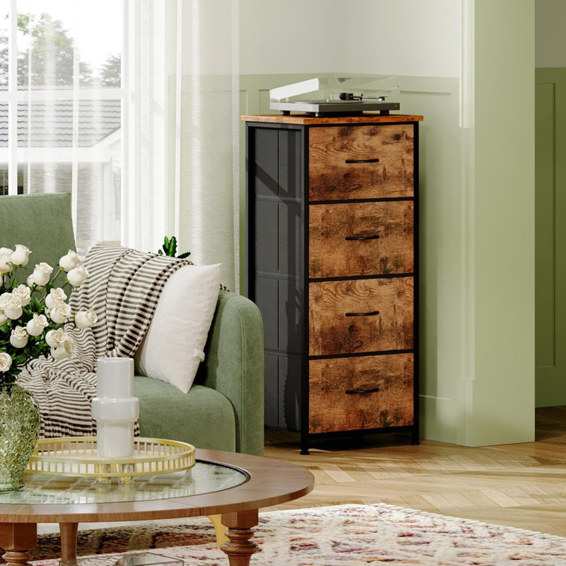 42 cm W Steel Bedside Table