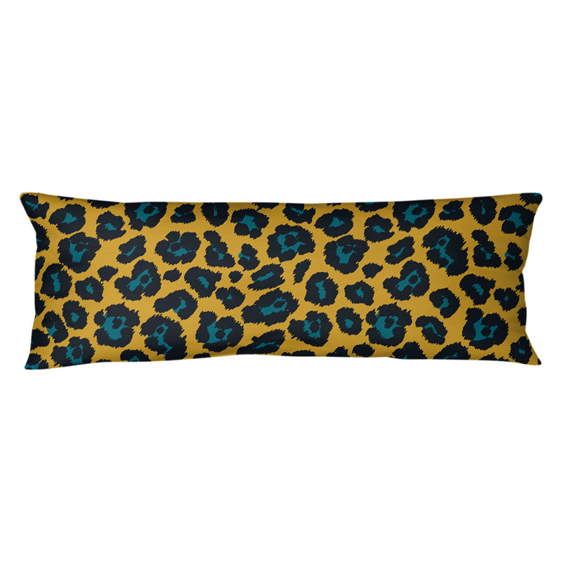 Oreiller moyen en polyester/bourre en polyester Jacksonville, Or / Bleu, Microfibre