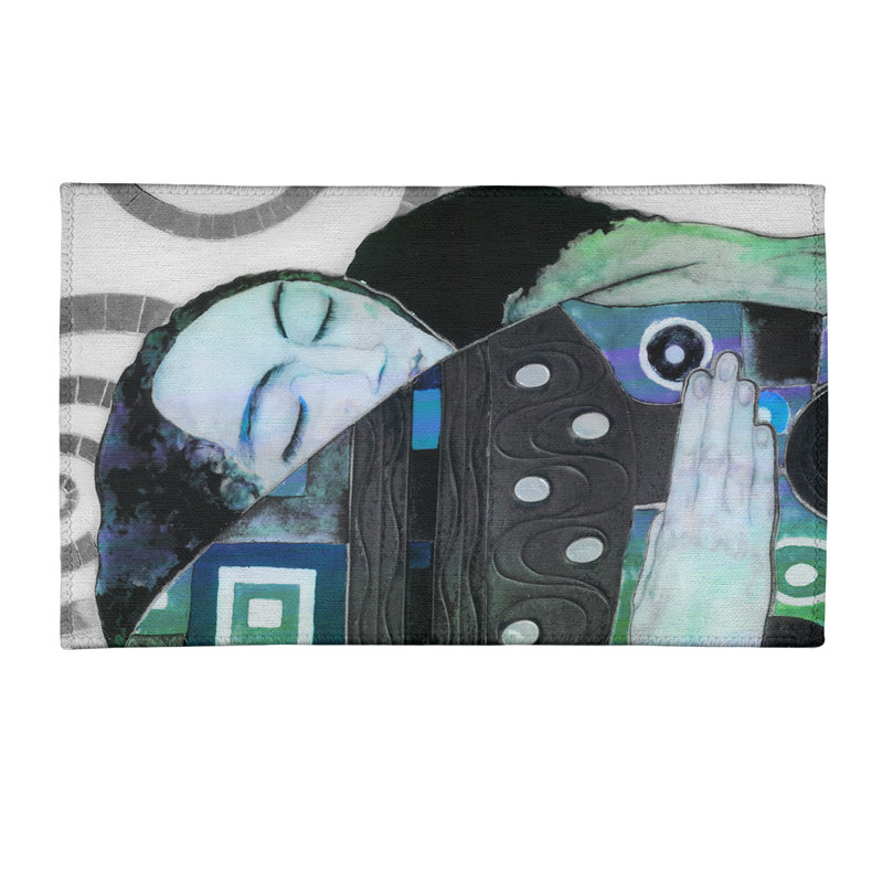 Tapis bleu/gris, Rectangle 2 pi x 3 pi
