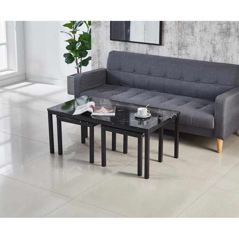 Calvero Four Leg Coffee Table, Black