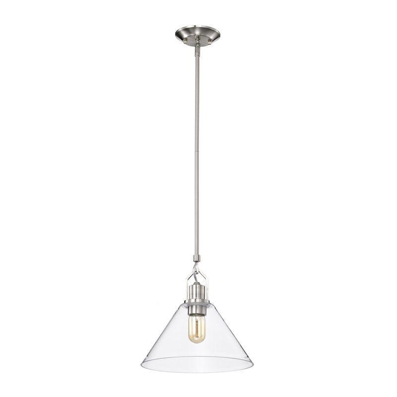 Juin 1 - Light Single Pendant, 11.5" H x 11.5" W x 11.5" D, Brushed Nickel