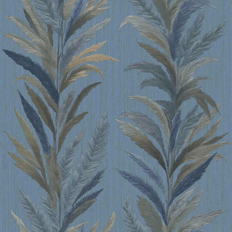 Tarn Leaf Flourish Wallpaper, Blue