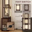  Floor Lamp with Shelves, LED Standing Lamp with Fabric Drawer, Oak-517331500