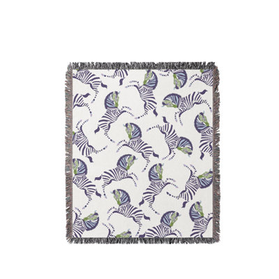 Jeté en mélange de coton Ciro Zebra