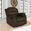 Cadenza Olive Brown Upholstered Padded Arm Glider Recliner