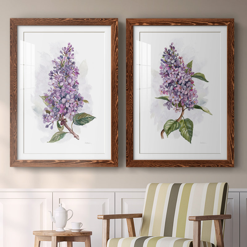 Impression encadrée Awash In Lilac I-Premium - prêt à être accroché, H 31,5 po x l 88 po x P 1,5 po, Érable