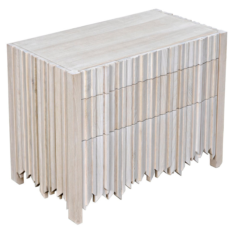 Commode 3 tiroirs en bois massif Desdemona