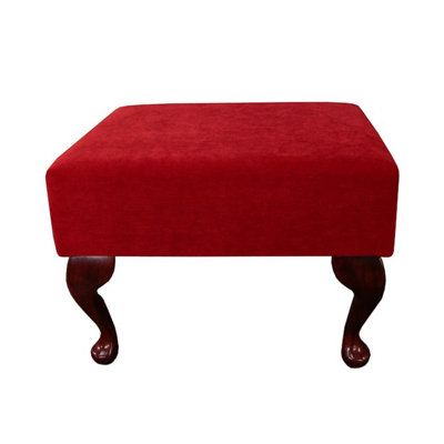 50.8cm Wide Velvet Rectangle Footstool Ottoman
