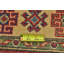 Tapis de zone en laine rouge 3 pi 3 po x 4 pi 10 po one-of-kind main-noué la Alayna