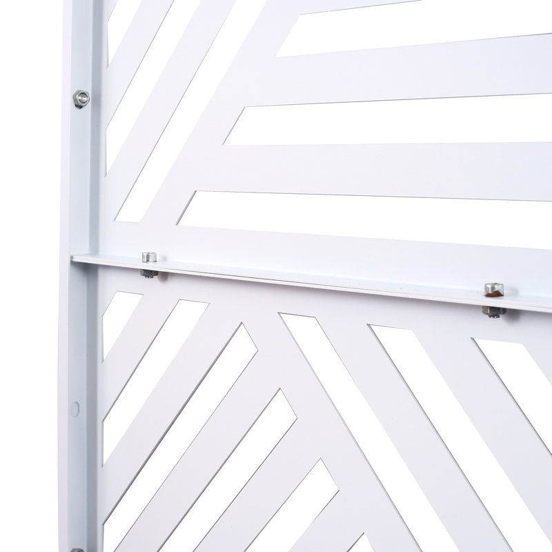 Clôture d'intimité de 76 po de hauteur H48 po - pour les espaces extérieurs, Blanc