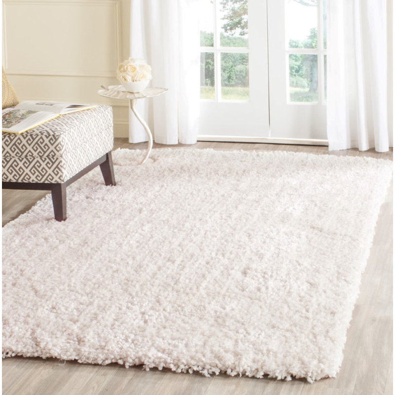 Solid Colour Hand Woven Area Rug, Rectangle 91 x 152cm